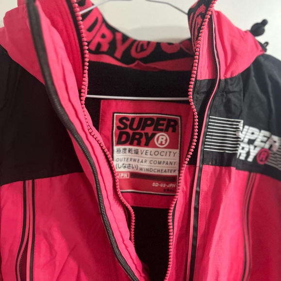 Superdry US 10 Pink Trekker hooded Jacket Double zip for style - Picture 2 of 3